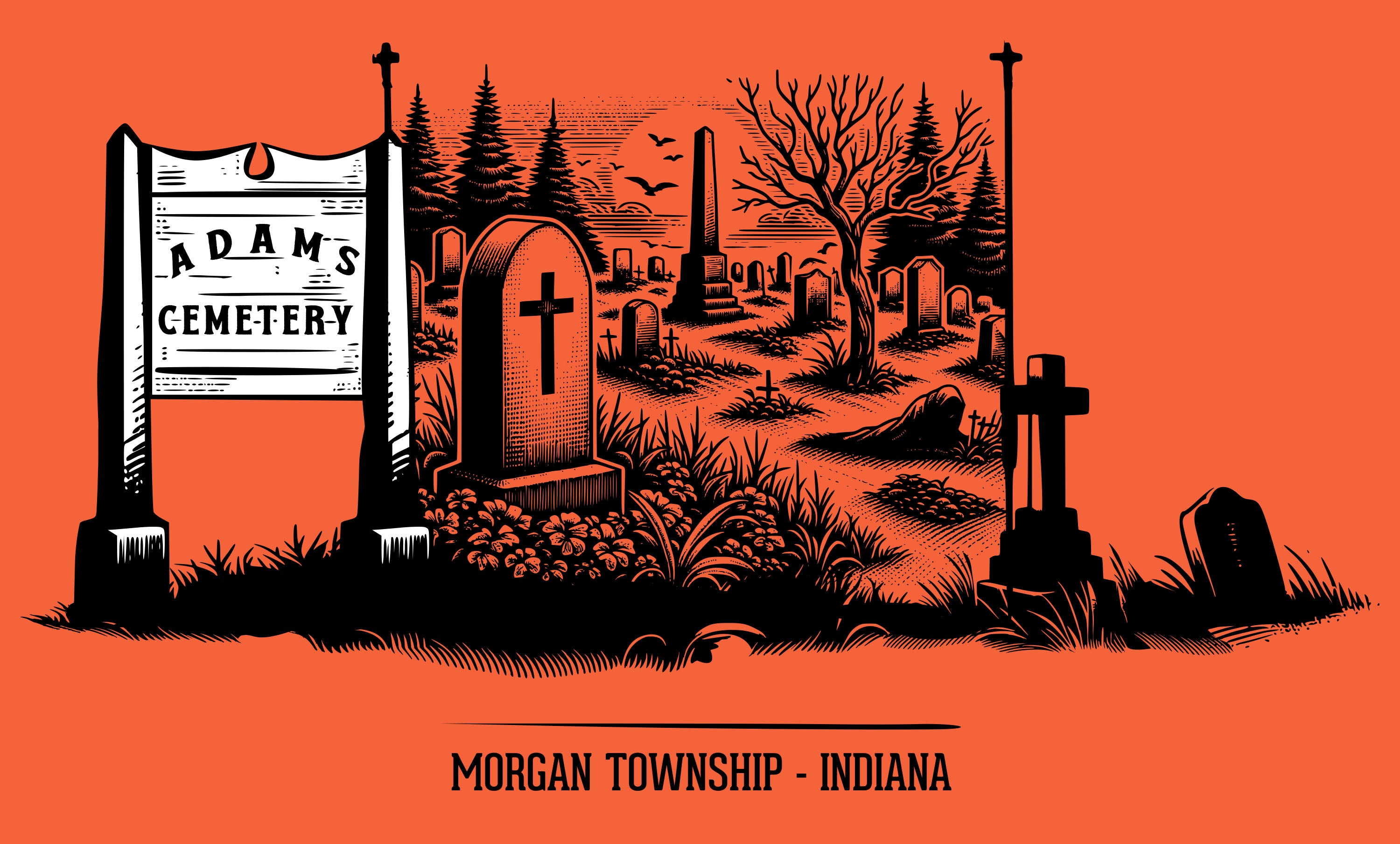 Adams Cemetery Tee – Morgan Township, Indiana