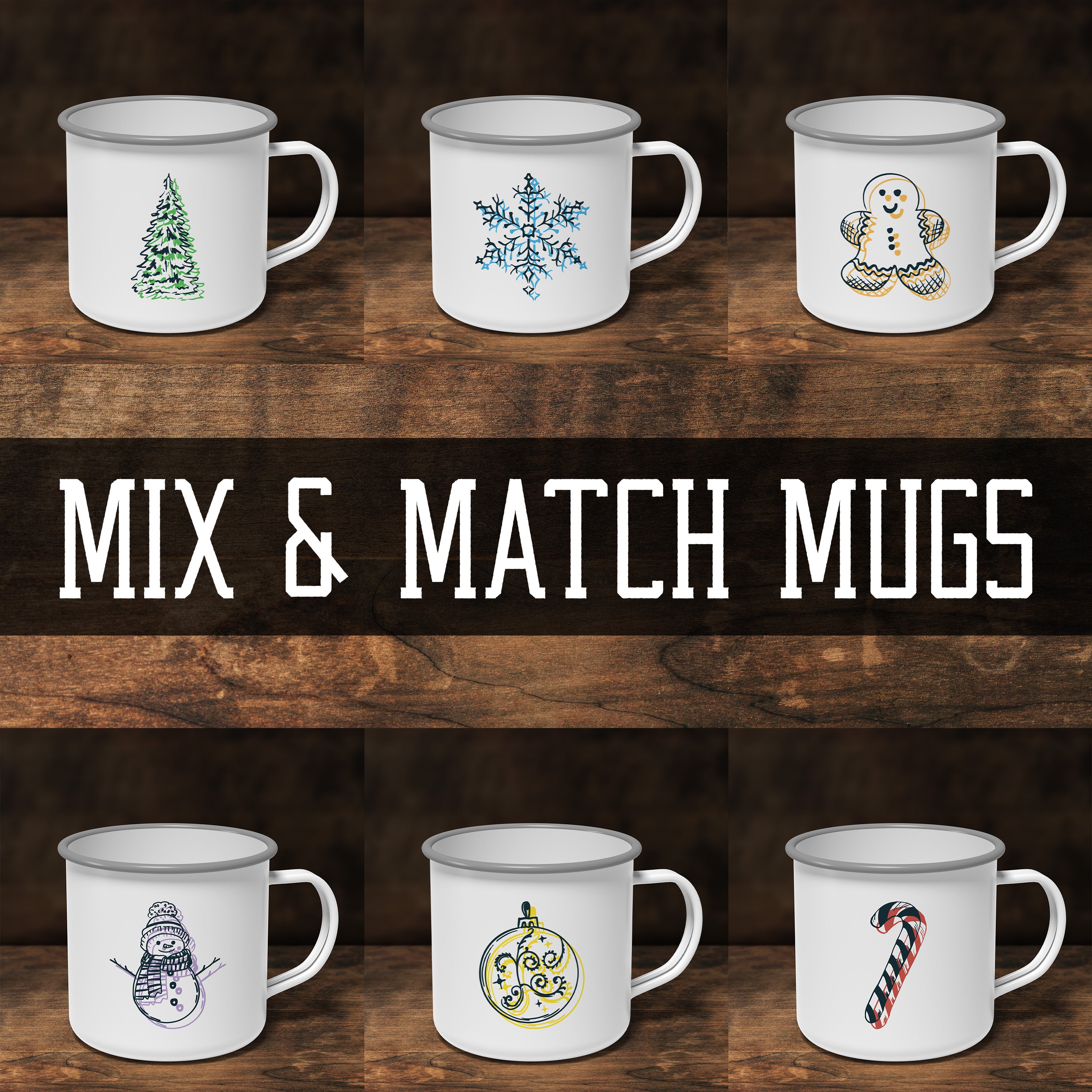 Cozy Holiday Sips - Enamel Mug Collection
