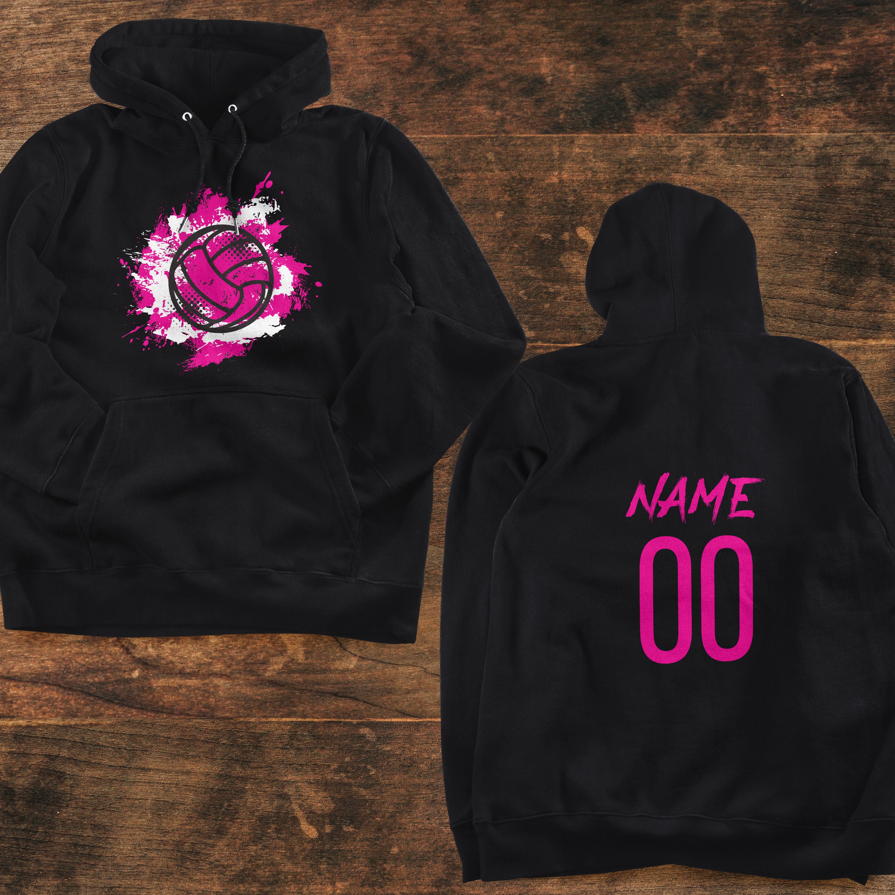 Hot Pink Volleyball - Hoodie