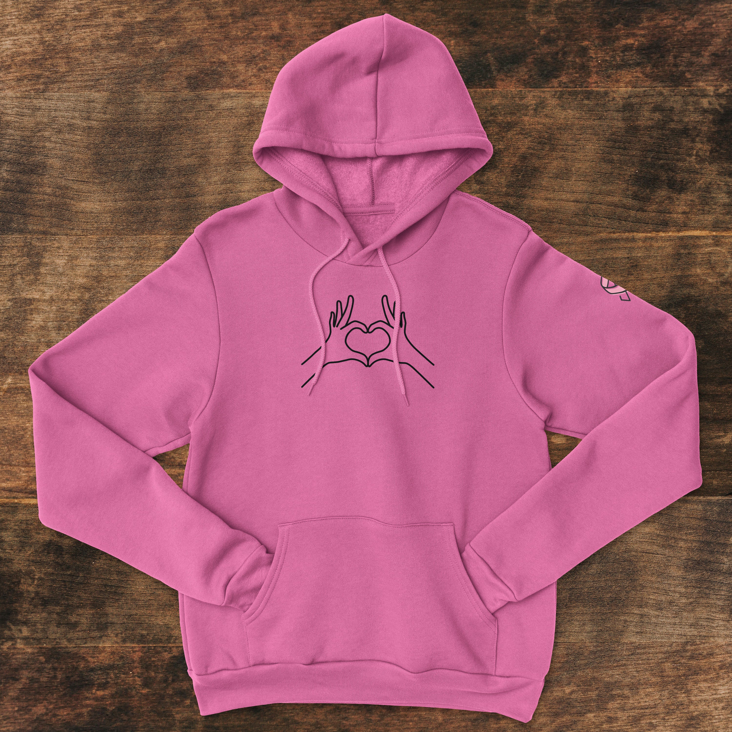 Love Hoodie (Pink or Black) - Breast Cancer Awareness